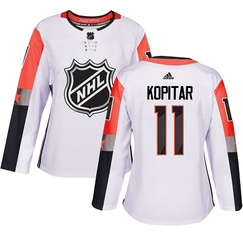 Adidas Kings #11 Anze Kopitar White 2018 All-Star Pacific Division Authentic Women's Stitched NHL Jersey - Click Image to Close
